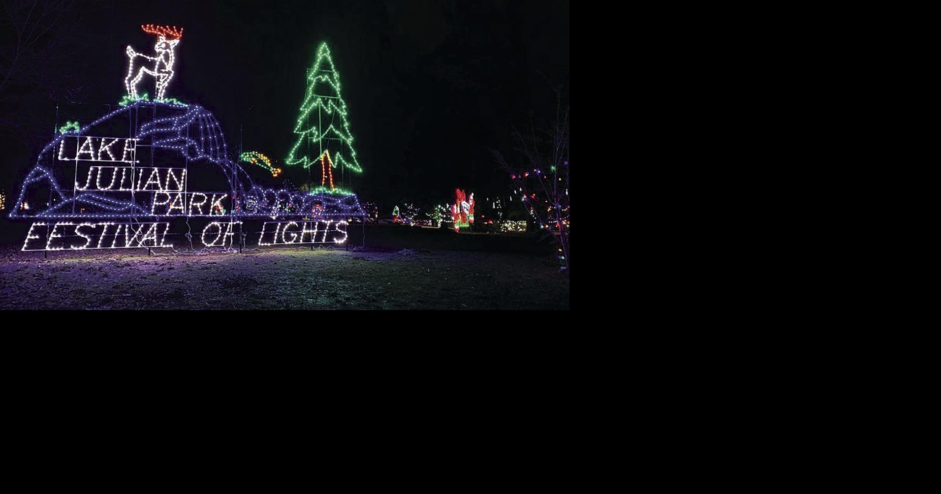 Lake Julian Festival of Lights courtesy County Park and