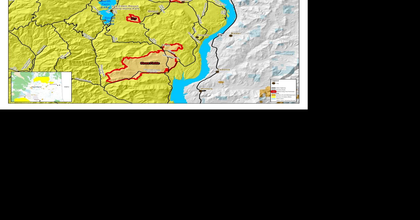 INCHELIUM COMPLEX FIRES Fires have burned 17,086 acres in Inchelium
