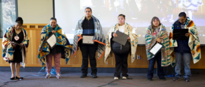 Above are students who recently graduated from the High School 21+ program and were recognized by the Tribes and provided a Pendleton