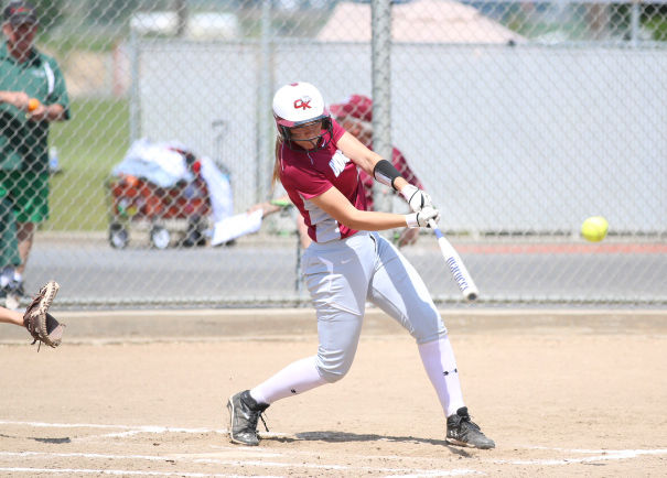 Okanogan girls' softball team at districts in their 1st round game vs ...