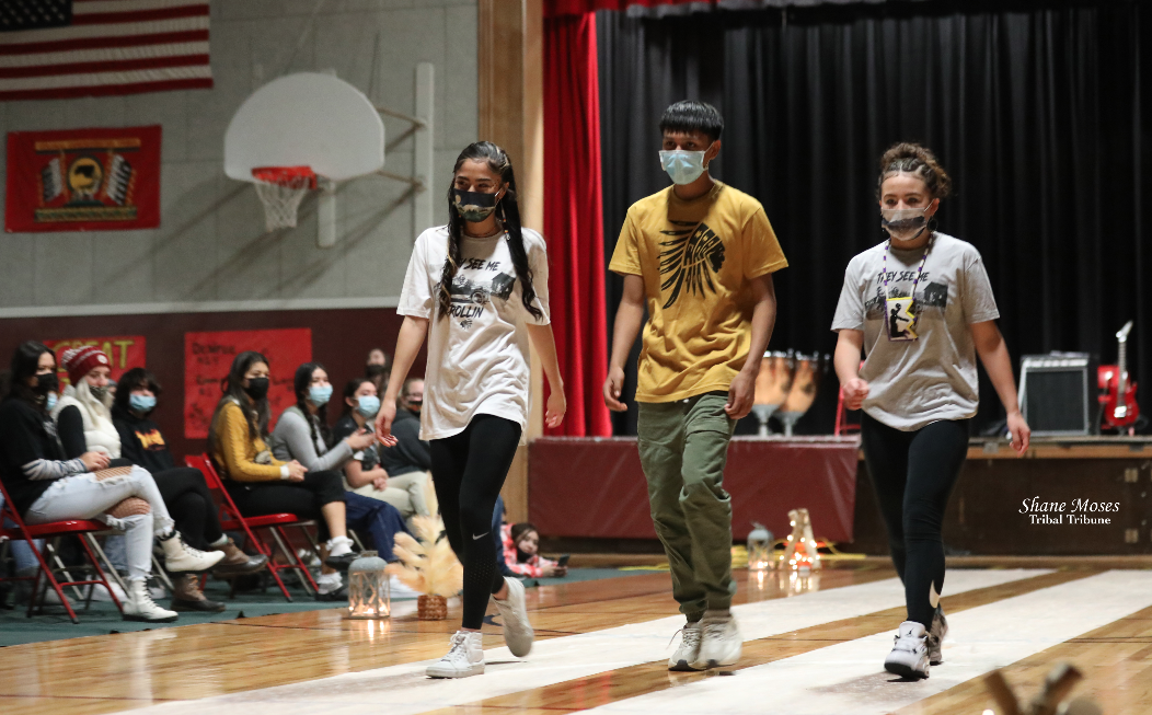 Scenes from the first-ever Unitary Reclaim Indigenous Fashion show held on Friday (Nov. 19) morning at the Lake Roosevelt high school gymnasium. The Colville Confederated Tribes Language Program and the Tribes’ Youth Development Program teamed up to put...