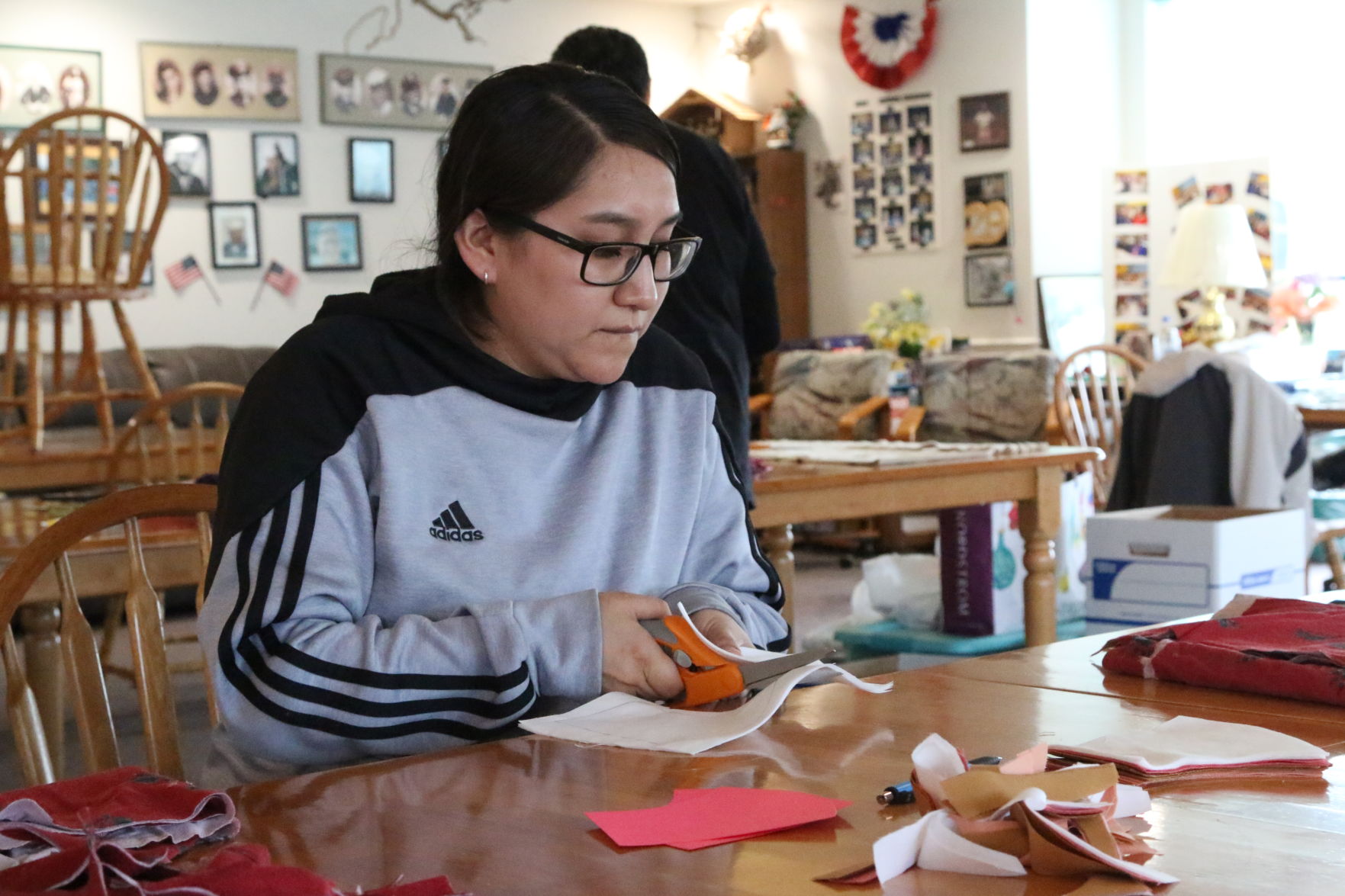 AAoA seamstresses join together to make masks community elders