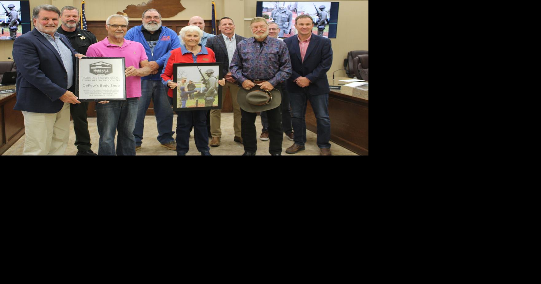 Defew's honored for repairs to Veterans Plaza statues | News ...