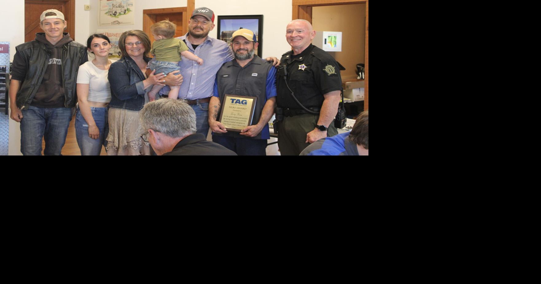 Truck center employee recognized for life saving actions