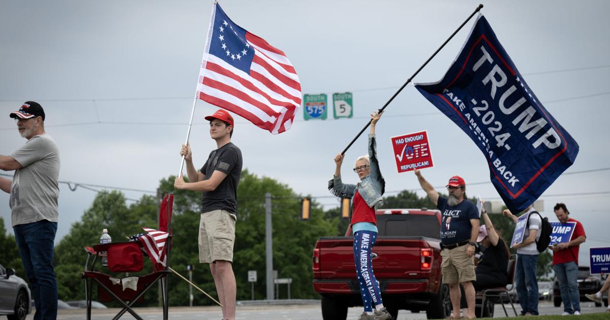 Cherokee County Donald Trump supporters rally after NY verdict | Local ...