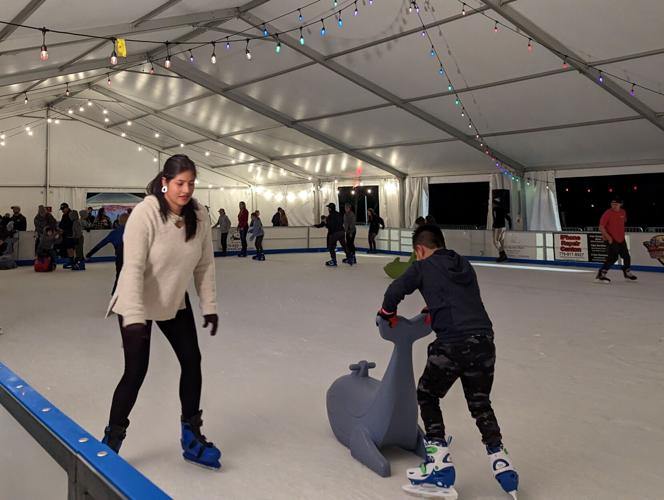 Ice skating at Rink on the River in Canton Lifestyle