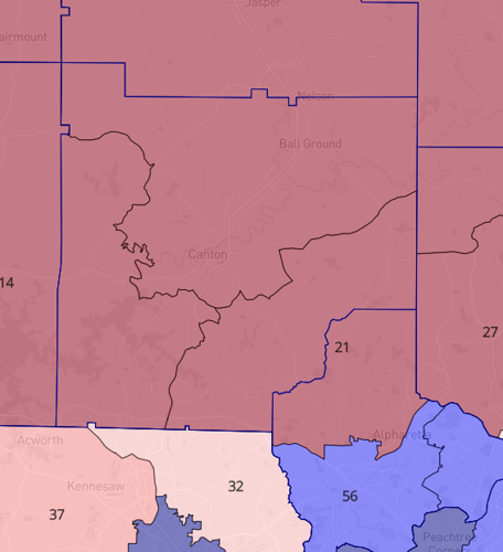 Democrats state senate map
