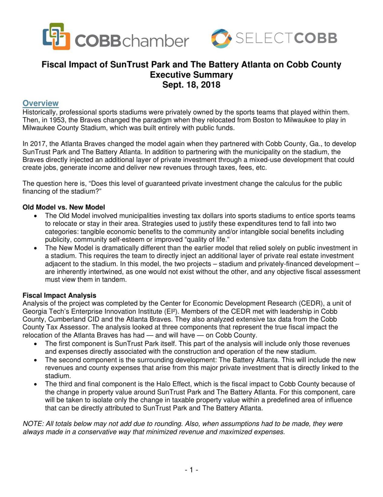 New Truist Park economic impact study on Cobb County