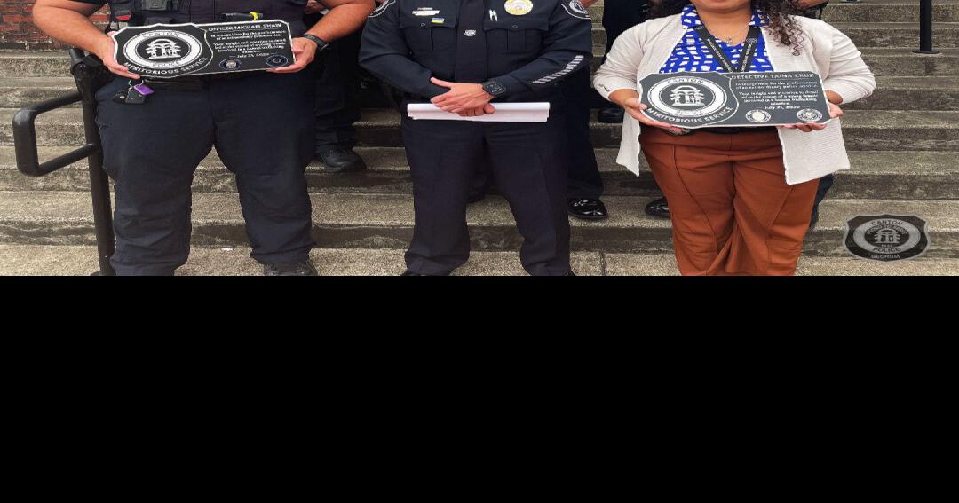 Canton police receive Meritorious Service Award after human trafficking