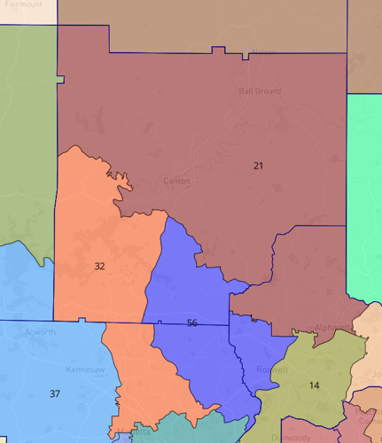 Republican proposed state Senate map