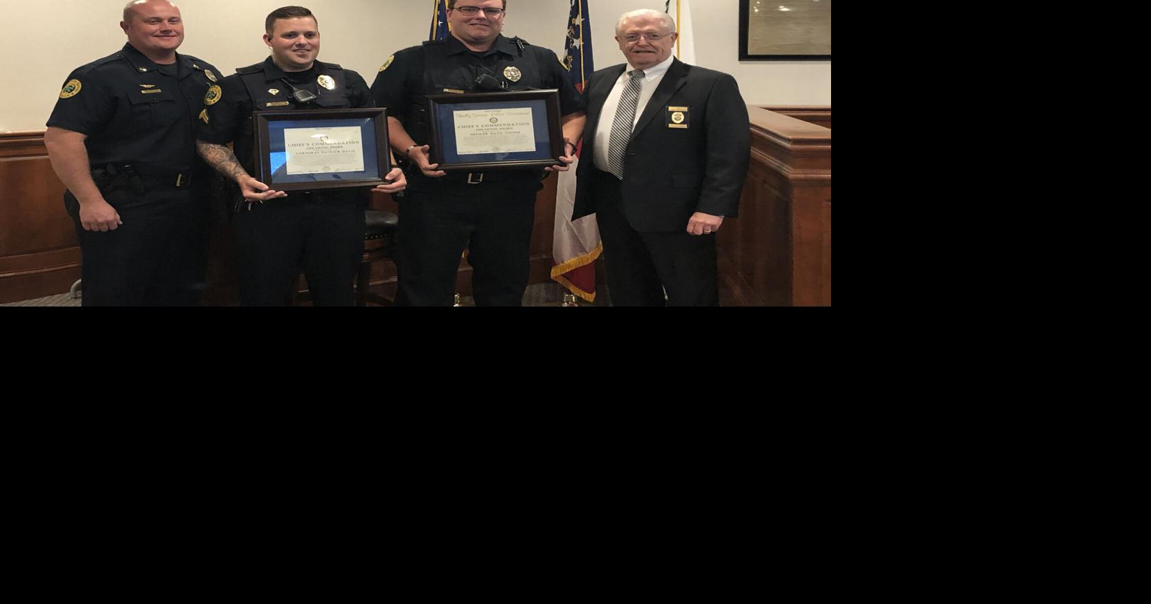 Holly Springs officers receive lifesaving awards Local News