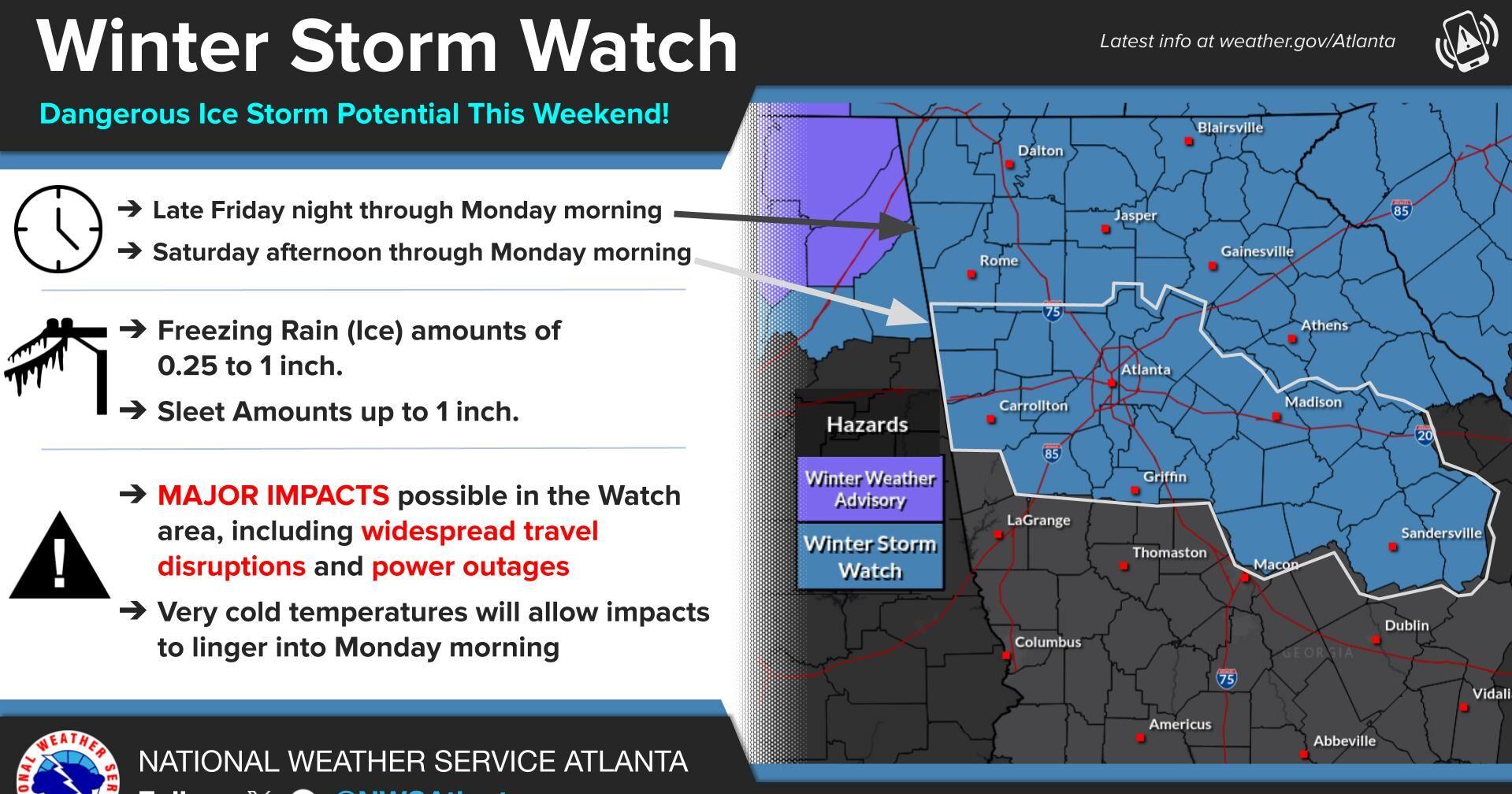 Cherokee County and cities preparing for Winter Storm Fern