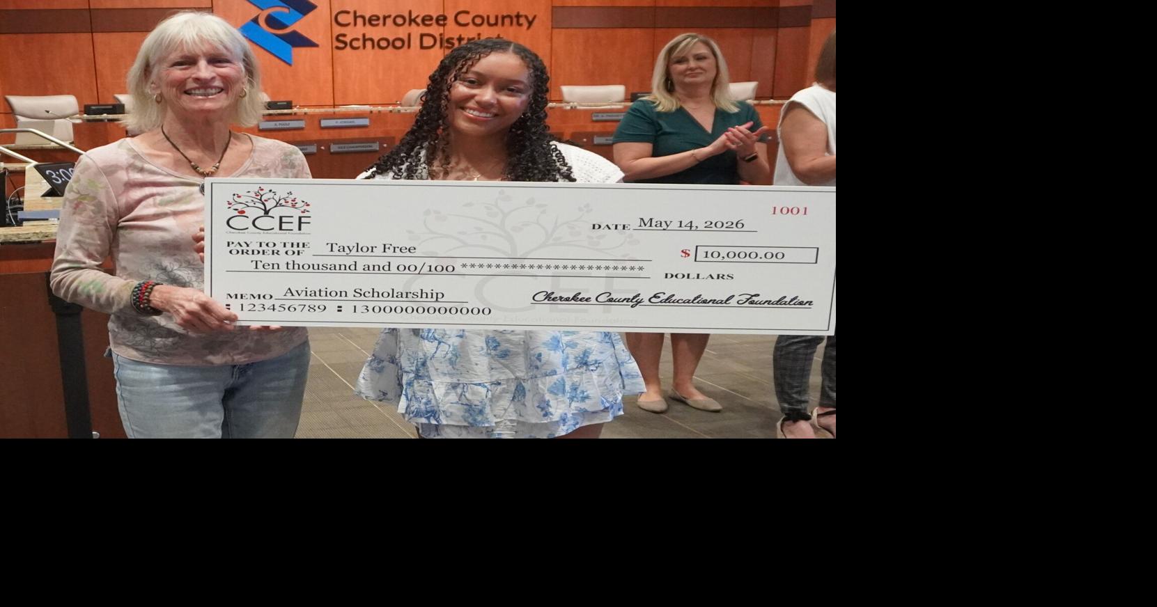 Cherokee County students earn aviation scholarships