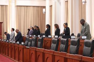 Kamla slams ' the nine scumbag President’s senators'