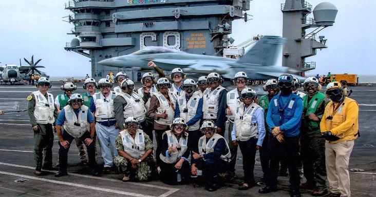 Ministers tour ‘USS Nimitz’ supercarrier