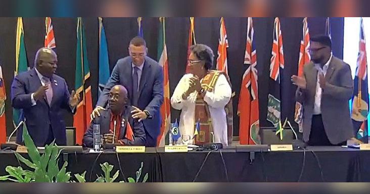 ‘He’s a good guy’: Caricom colleagues praise Rowley