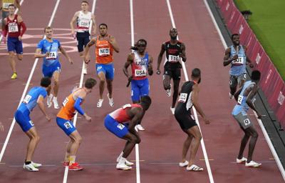 Jereem Richards and  teammate Machel Cedenio