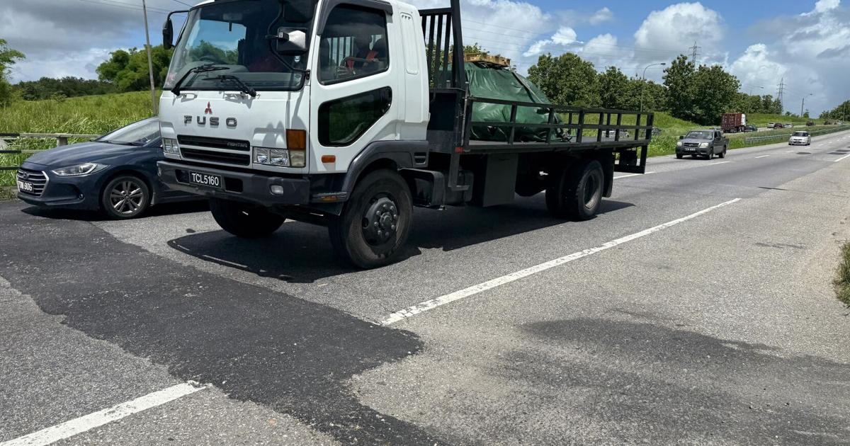 A highway hump has alarmed drivers