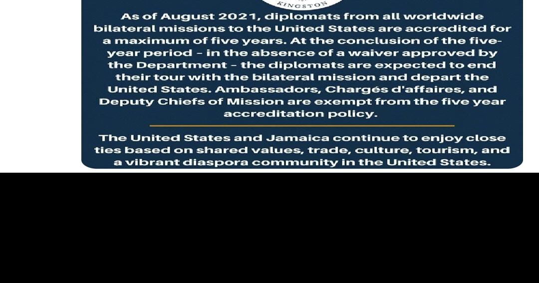 Jamaica Us Face Off In Same Sex Diplomatic Row Local News