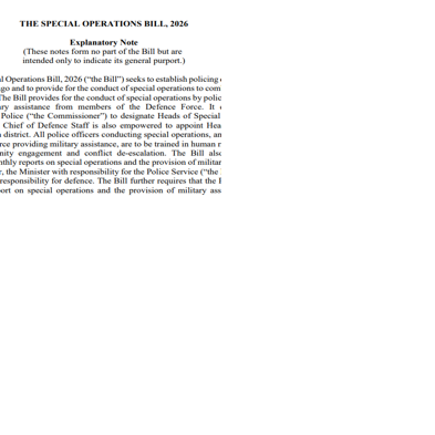 Did Israel influence Special Operations Bill 2026?