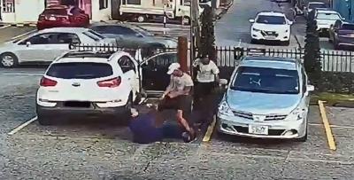 Eight men held