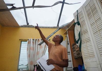 8 roofs blown off