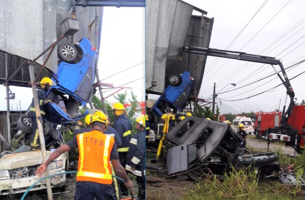 Driver dies after going airborne into highway billboard ...