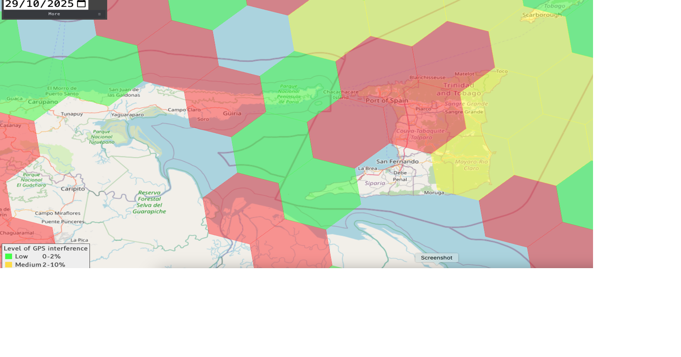GPS jamming detected off Trinidad and Venezuela
