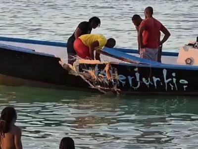 NINE INJURED AS BOATS COLLIDE