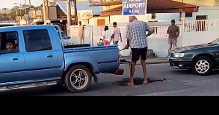 Pothole fixer ‘a hero’