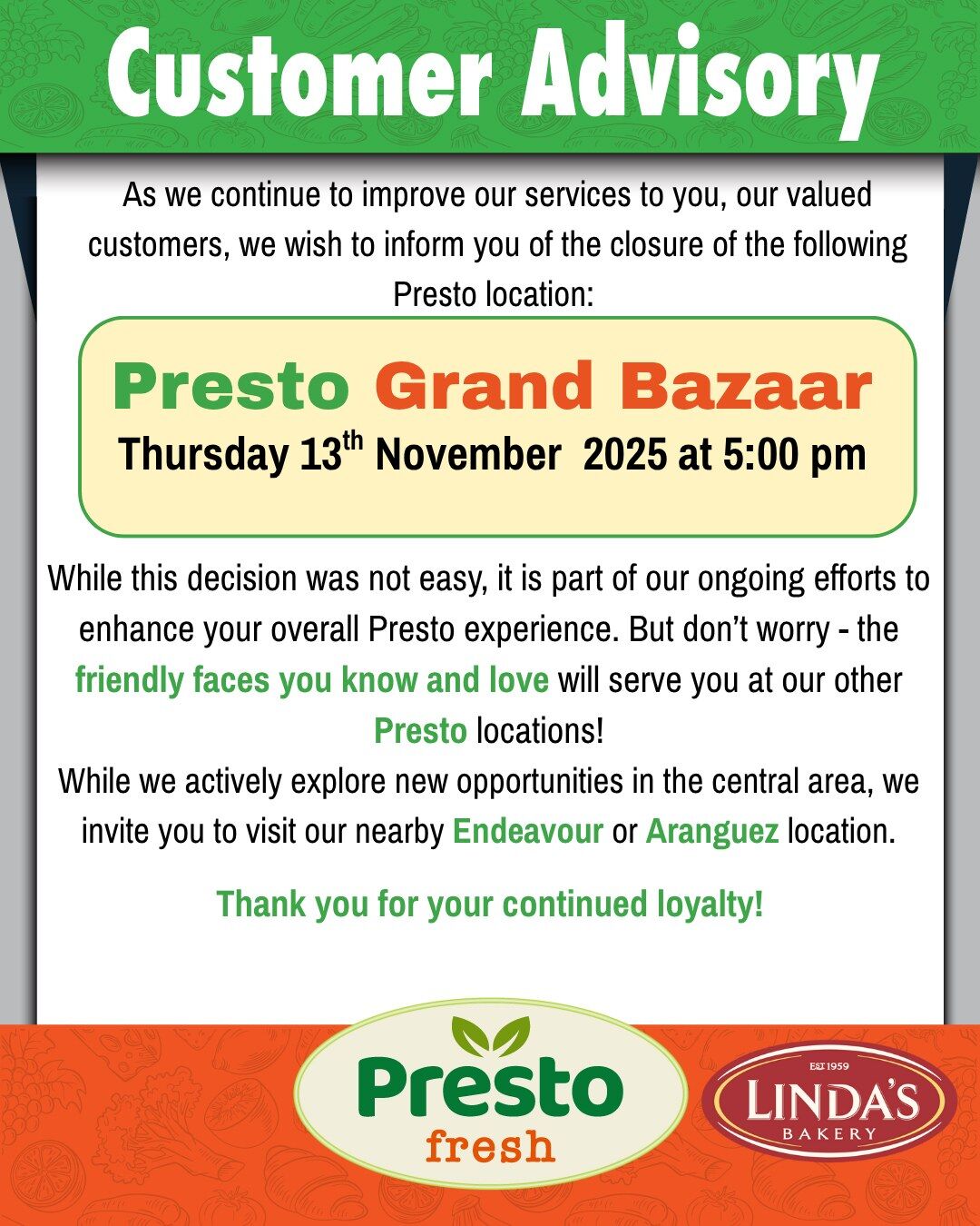 Presto to close Grand Bazaar location today | Business ...