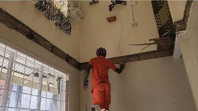 Family’s bed plunges through floor into neighbour’s living room