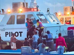 Rescue efforts under way after the MV Barima boat
