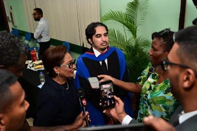 PM's son graduates in law, heads to Hugh Wooding