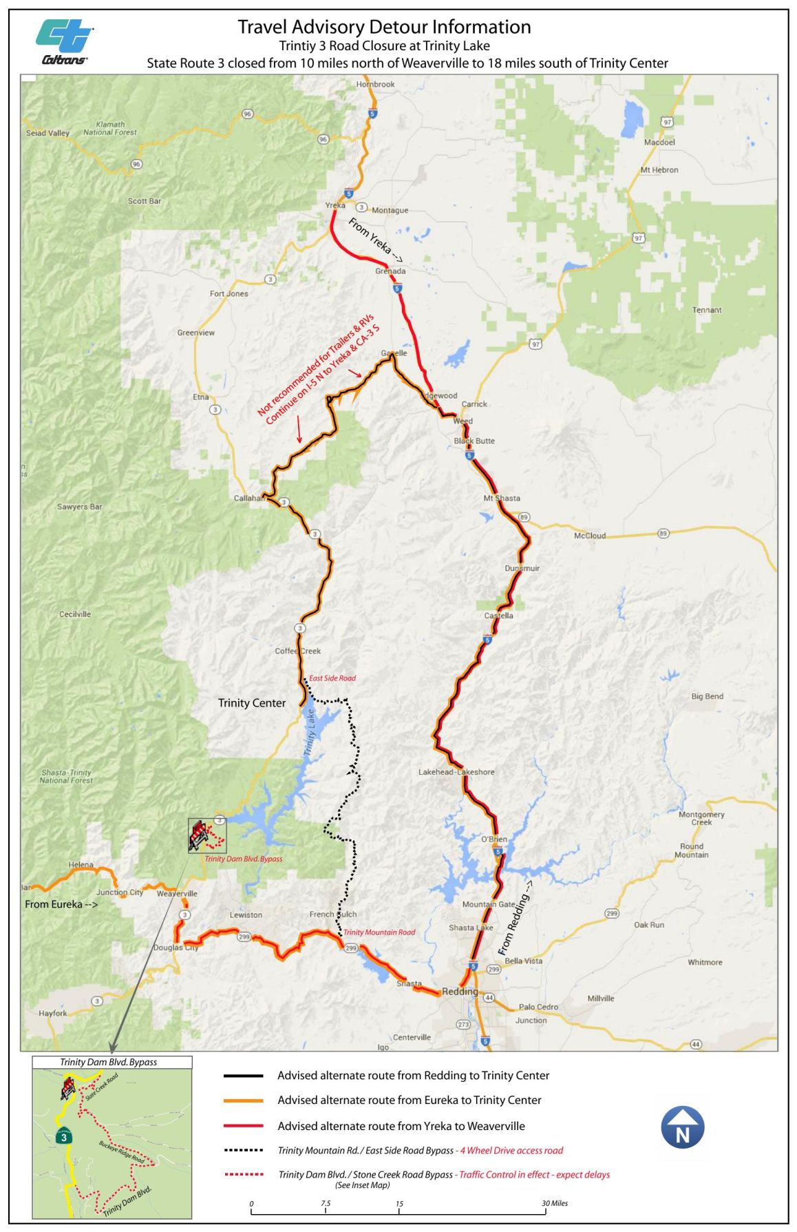 Caltrans detour map | Local News | trinityjournal.com