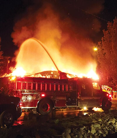 Fire Destroys Round Table Local, Round Table Weaverville California
