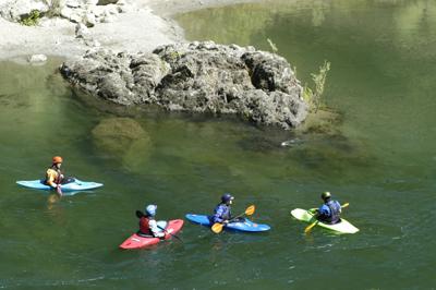 Kayakers on Trinity River