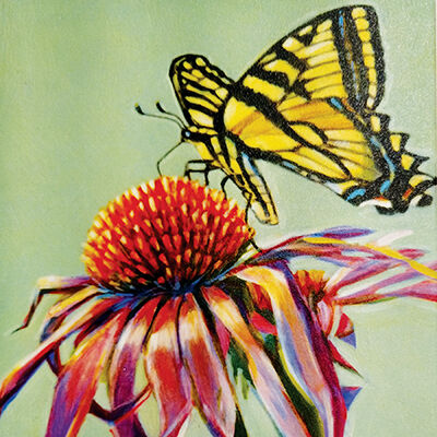 Butterfly w/flower