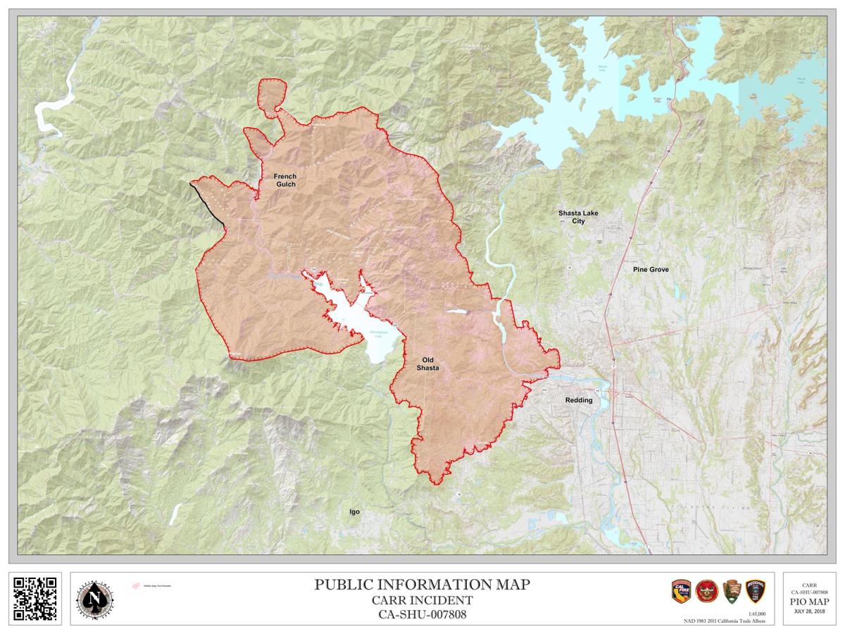 Redding Ca Fire Map Carr fire map | | trinityjournal.com