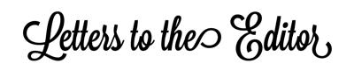 letters to the editor