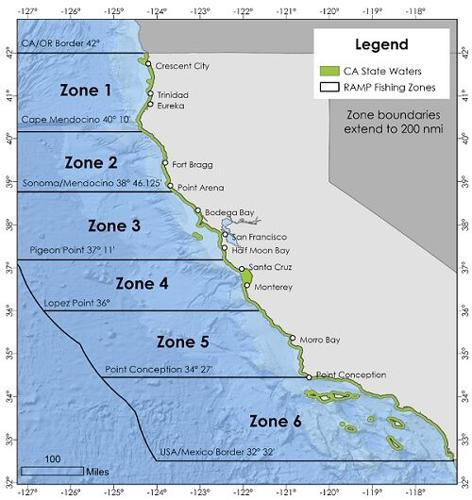 2023 Marine Fishing Zone Map