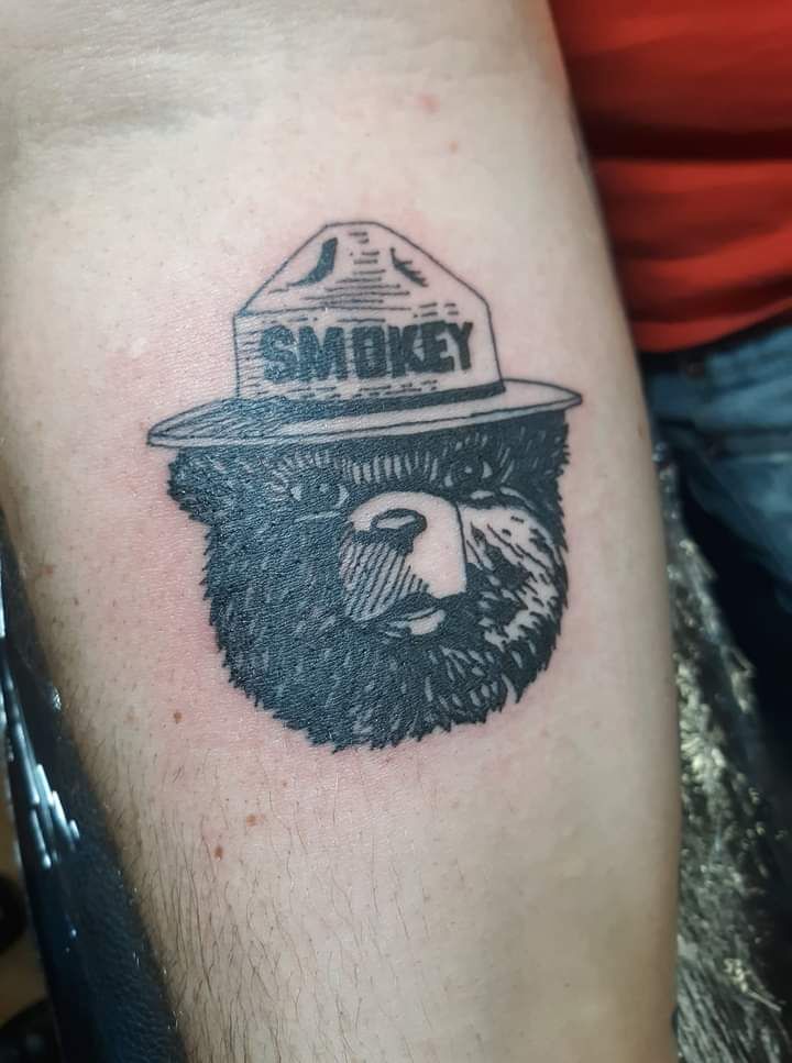 Tattoo uploaded by Chris Anglin  Smokey the bear  Tattoodo