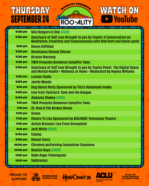 Bonnaroo Schedule 2022