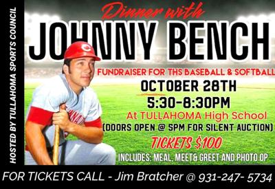 Johnny Bench comes to Tullahoma Oct. 28