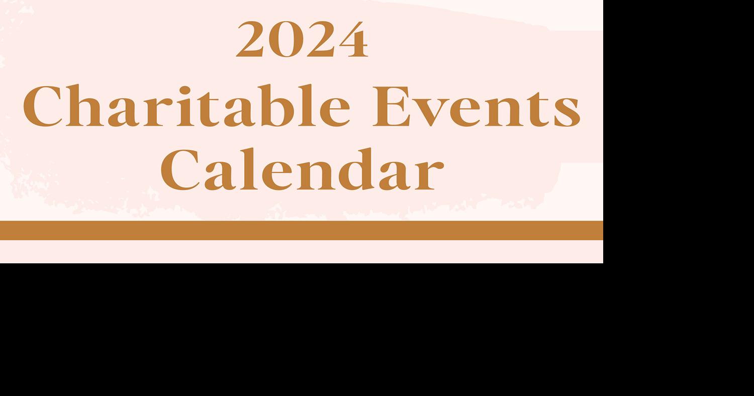 2024 Charitable Events calendar Giving Back