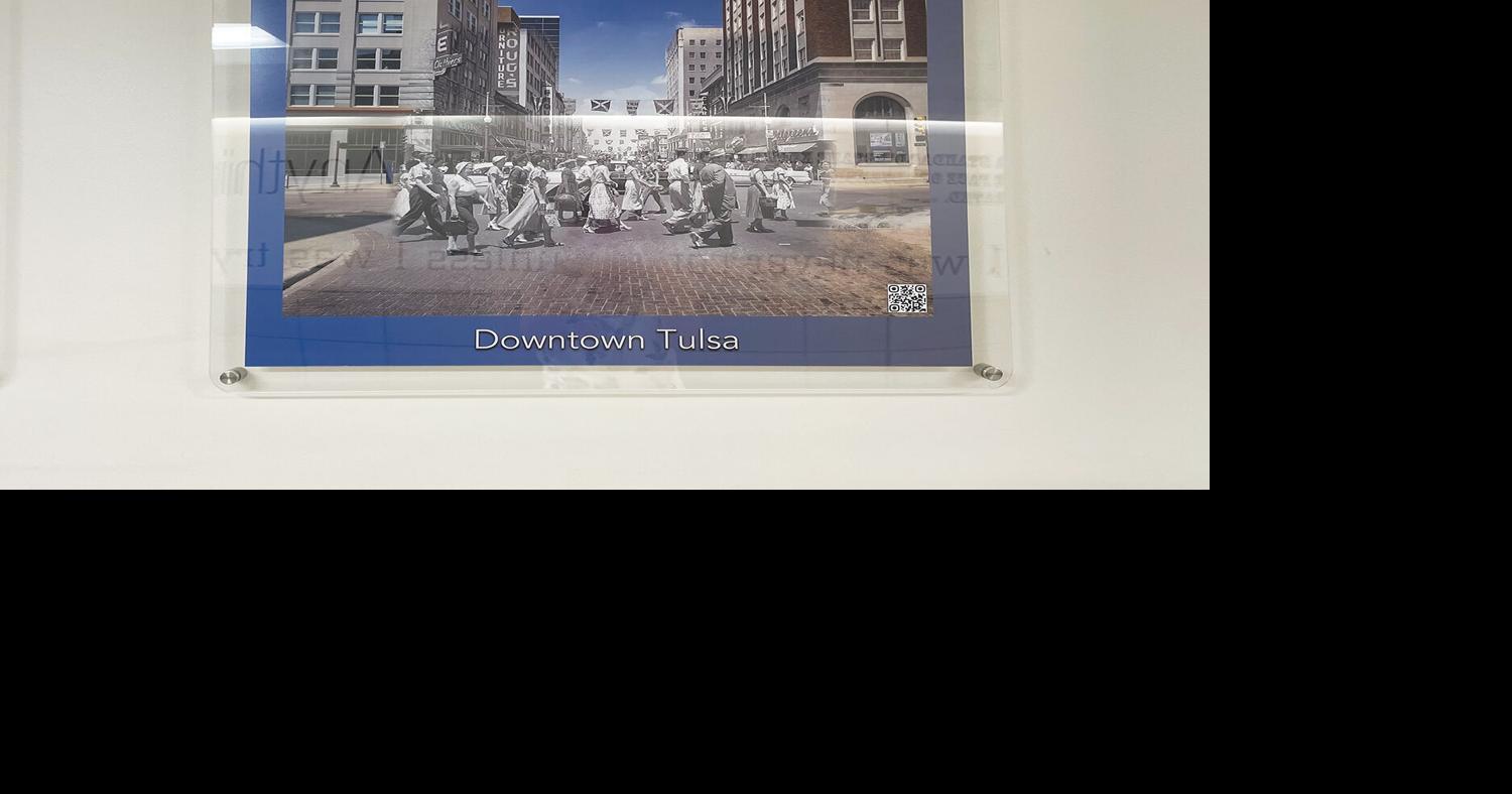 On exhibit: Patrick McNicholas display at Tulsa International Airport