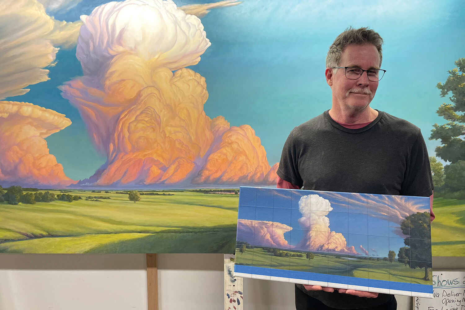 Creativity meets care: Artist David J. Holland's painting to hang