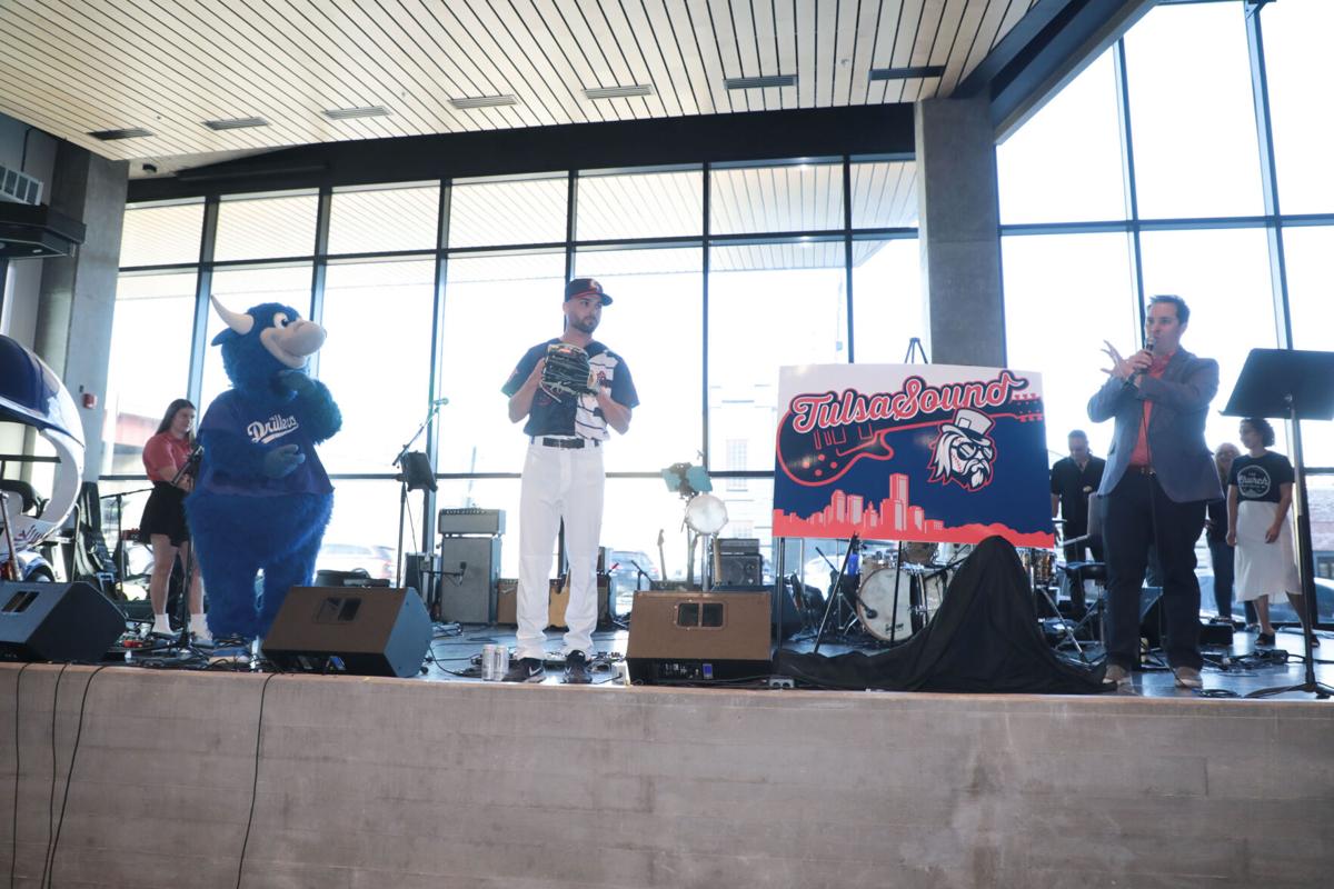 Tulsa Drillers Script Blue Alternate Jersey