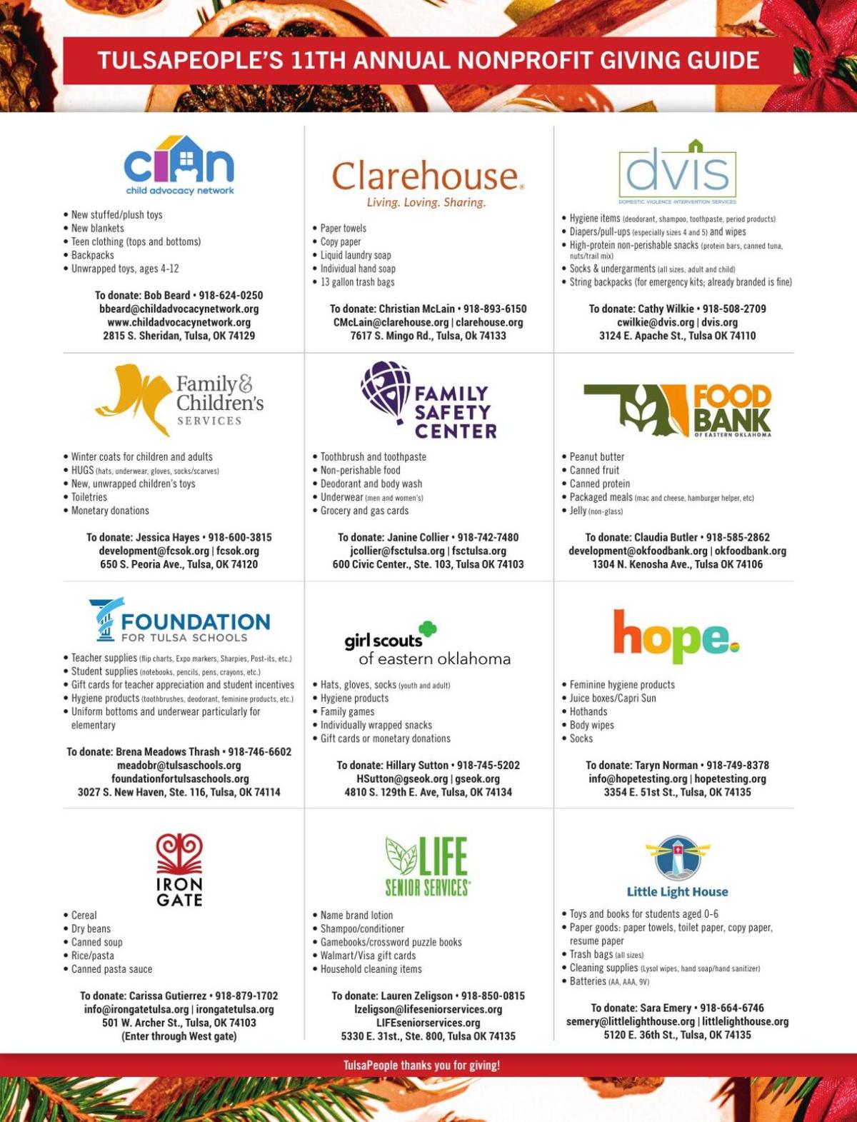 2023 Nonprofit Giving Guide | Giving Back | tulsapeople.com