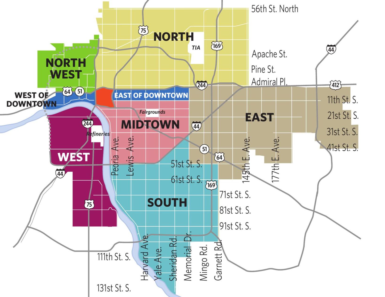 Map Of Zip Codes In Oklahoma Editable Central Oklahoma City OK Map   5661e92eae164.preview 